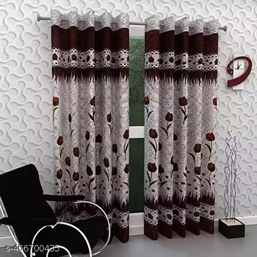 Happy Textiles Presents Pack of 2 Rose curtains for your home